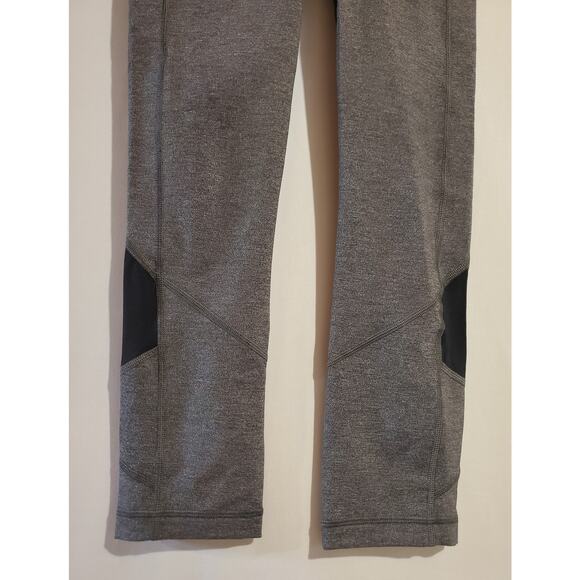 Lululemon Pace Rival Crop 22" Heathered Gray Black Leggings Womens 4 Activewear - Picture 8 of 13